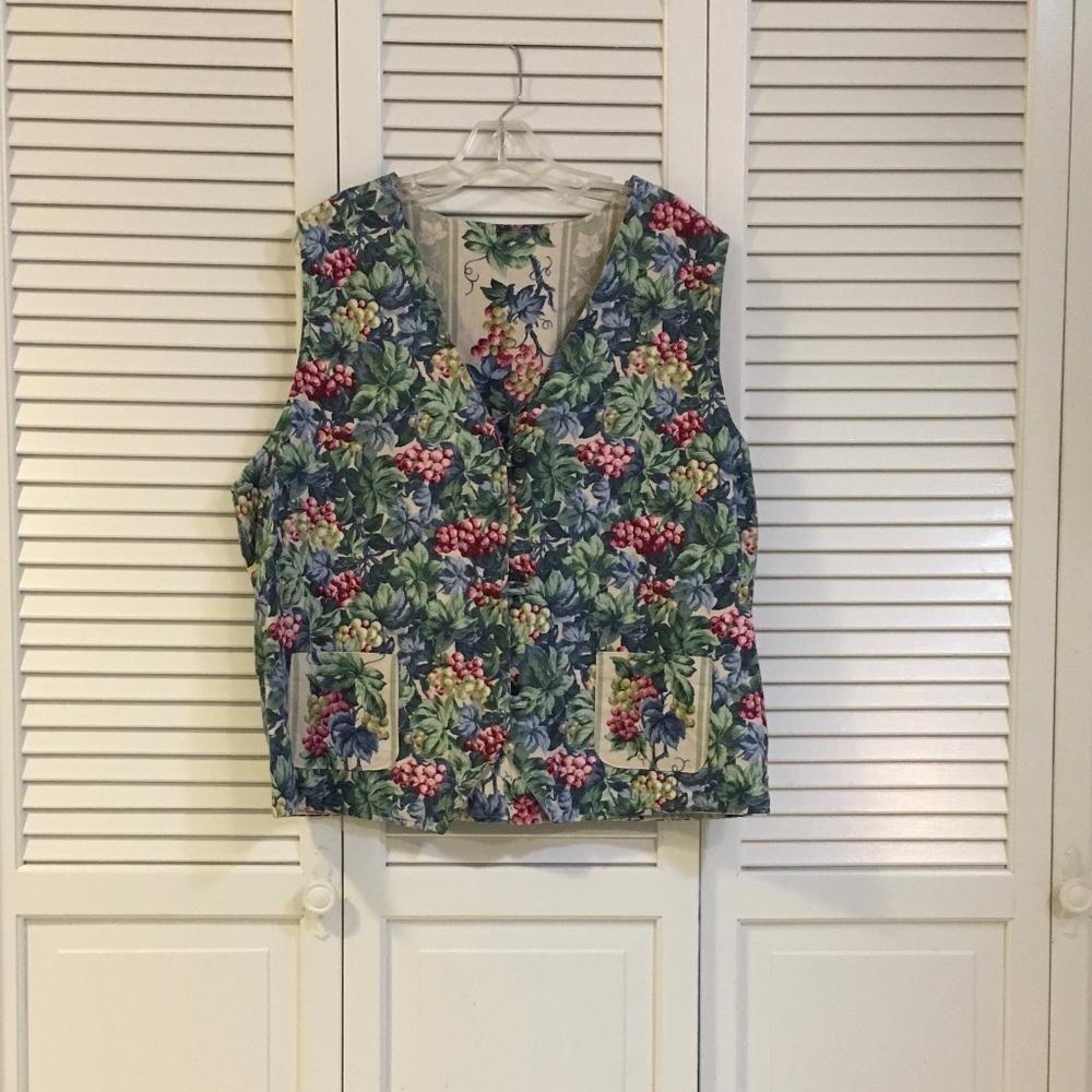 Vest XL 1X Plus Reversible Custom Made Pockets Tie